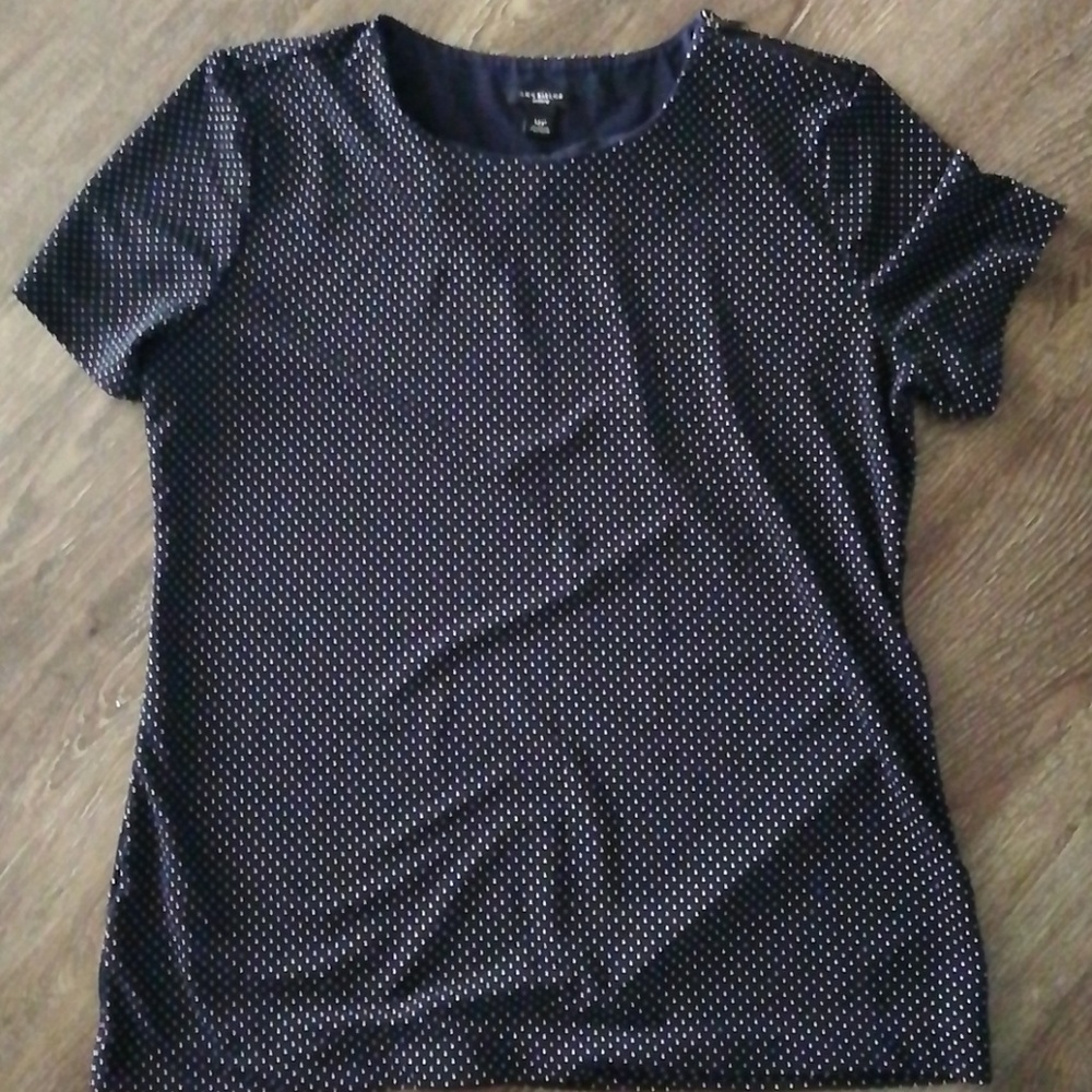 Perfect office navy top.Ann Taylor.